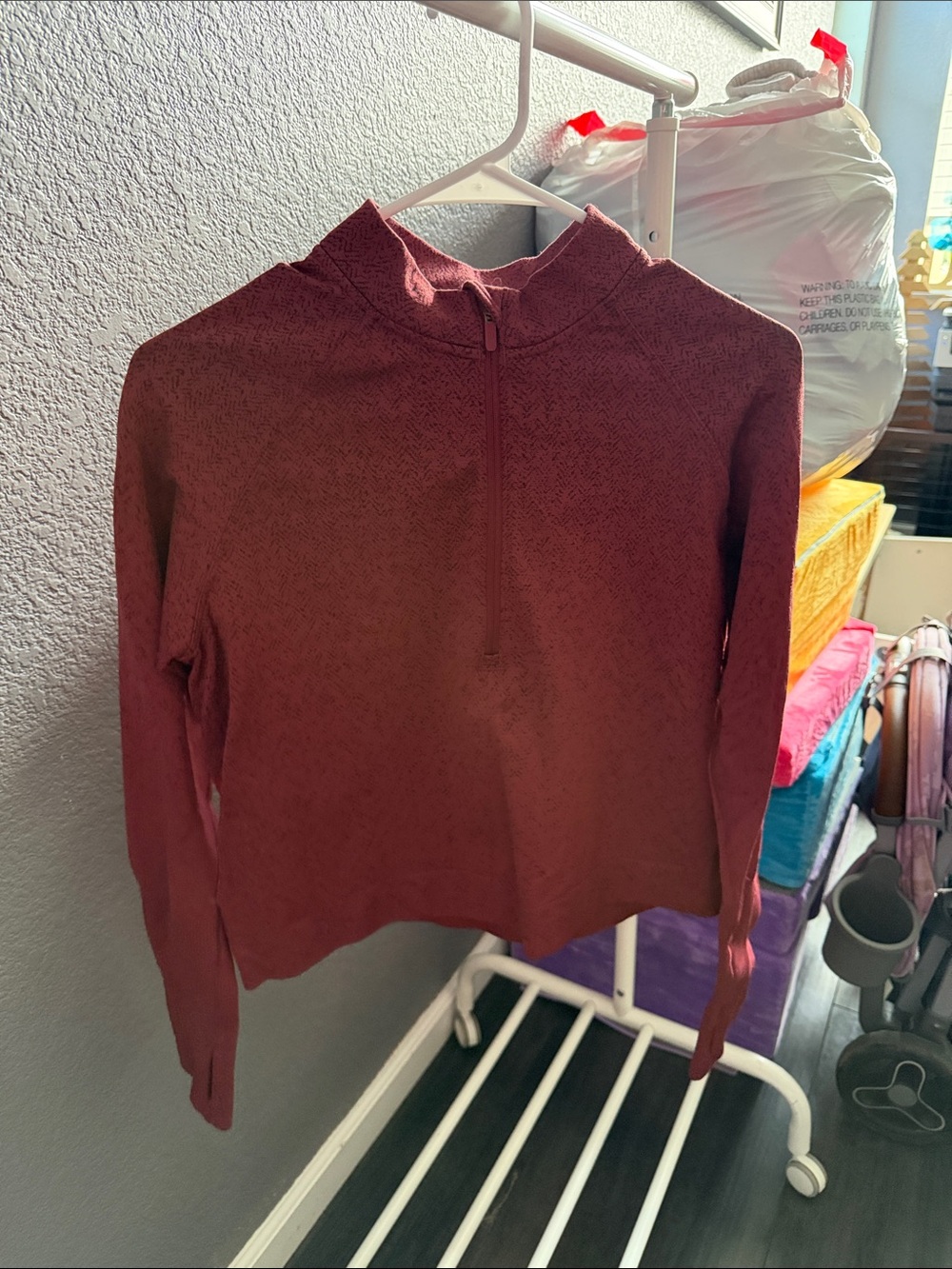 lululemon athletica Mauve Half-Zip Cowl Sweater